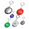 Round Translucent LED Flashlight Keychain,